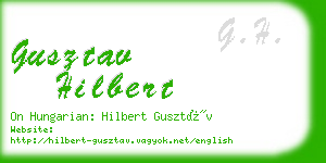 gusztav hilbert business card